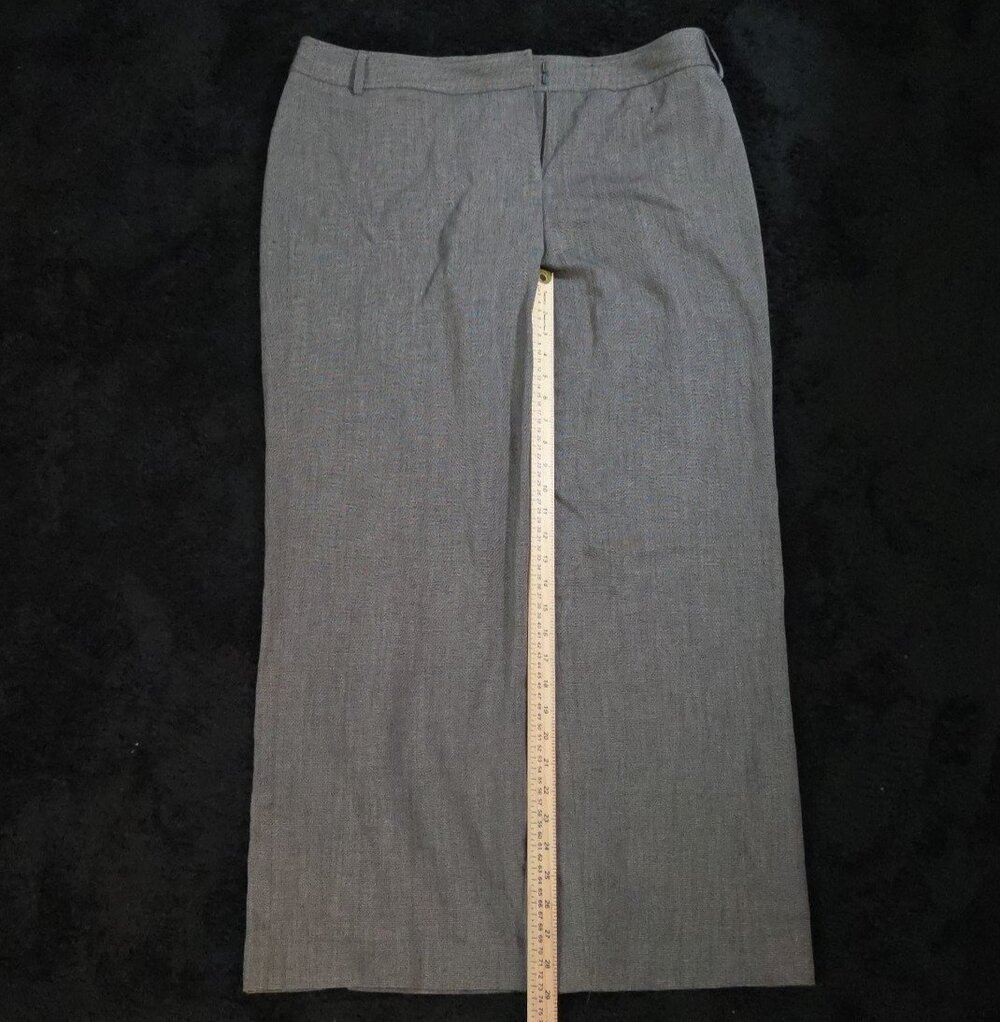 Apt 9 Women's Dress Pants 16 Short Trouser Taupe Micro Pattern Business Casual - Picture 9 of 16